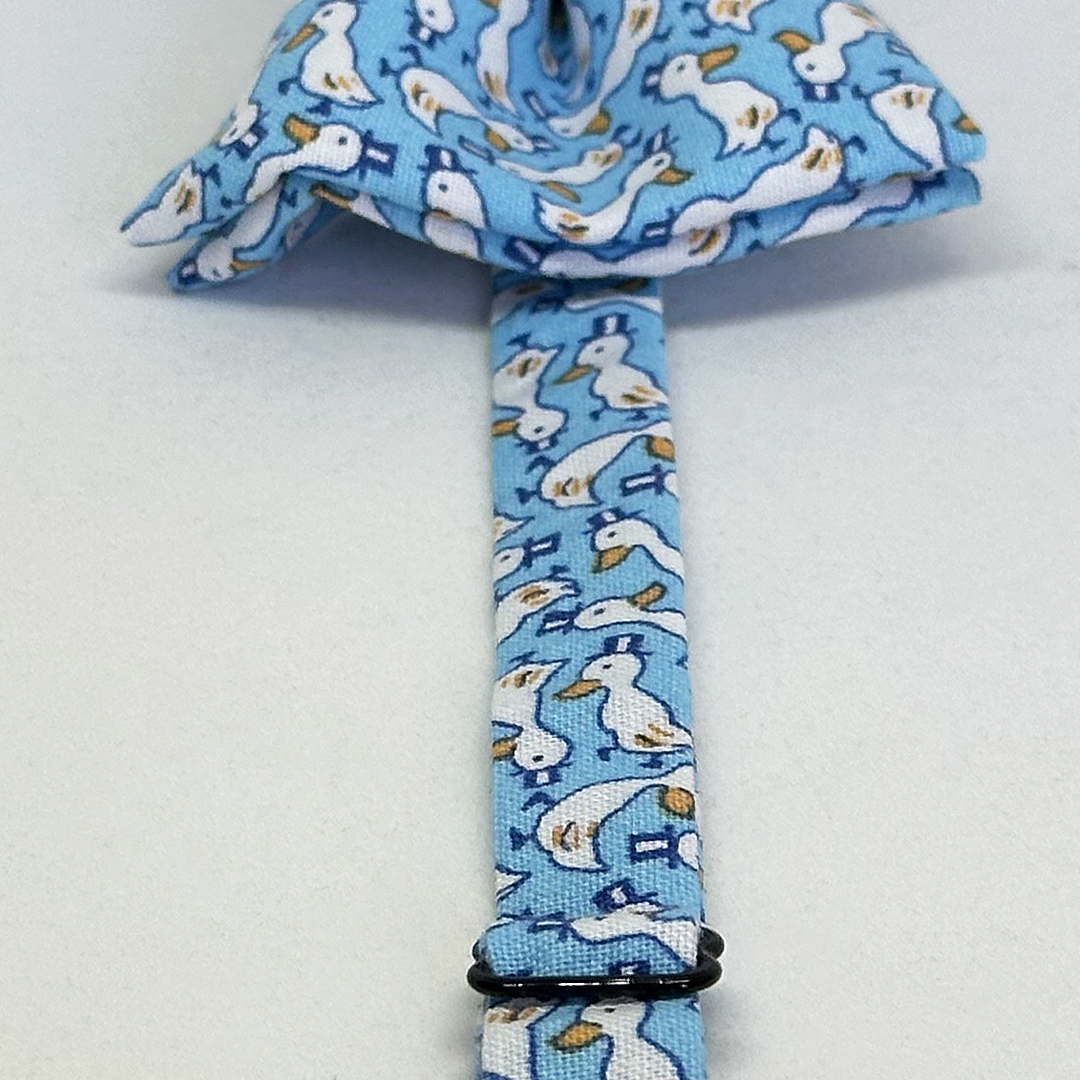Pajarita patitos azul con gemelos a juego - Imagen 3